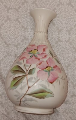 Antique Robert Hanke Hand Painted Floral Porcelain Vase, Austria,, exc