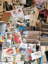 85+  Random DAMAGED Vintage Postcard s Crafts...