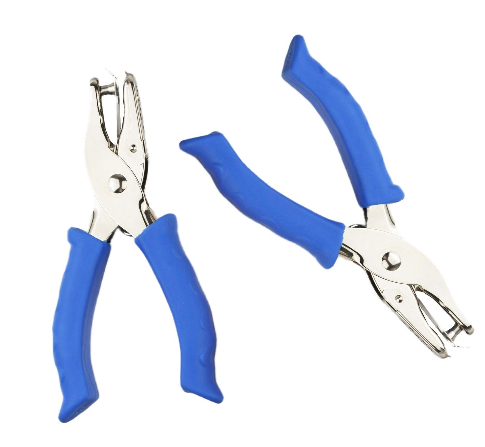 2 PCS 1/4-inch Blue Single Hole Puncher Circle Paper Punch Metal Handheld