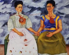 1939 The Two Fridas,  by Frida Kahlo 11"X14" GLOSSY POSTER PRINT