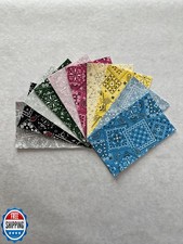 Inside/Outside Decorative Bandana Iron On Patches-Set of 10 3 x 5 Assort