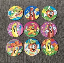 Lot de 9 pogs Pimousse Yoplait années 90 vintage