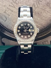 Ladies Rolex 26mm Date Just Serviced Box & Papers Diamond Bezel And Dial 2004