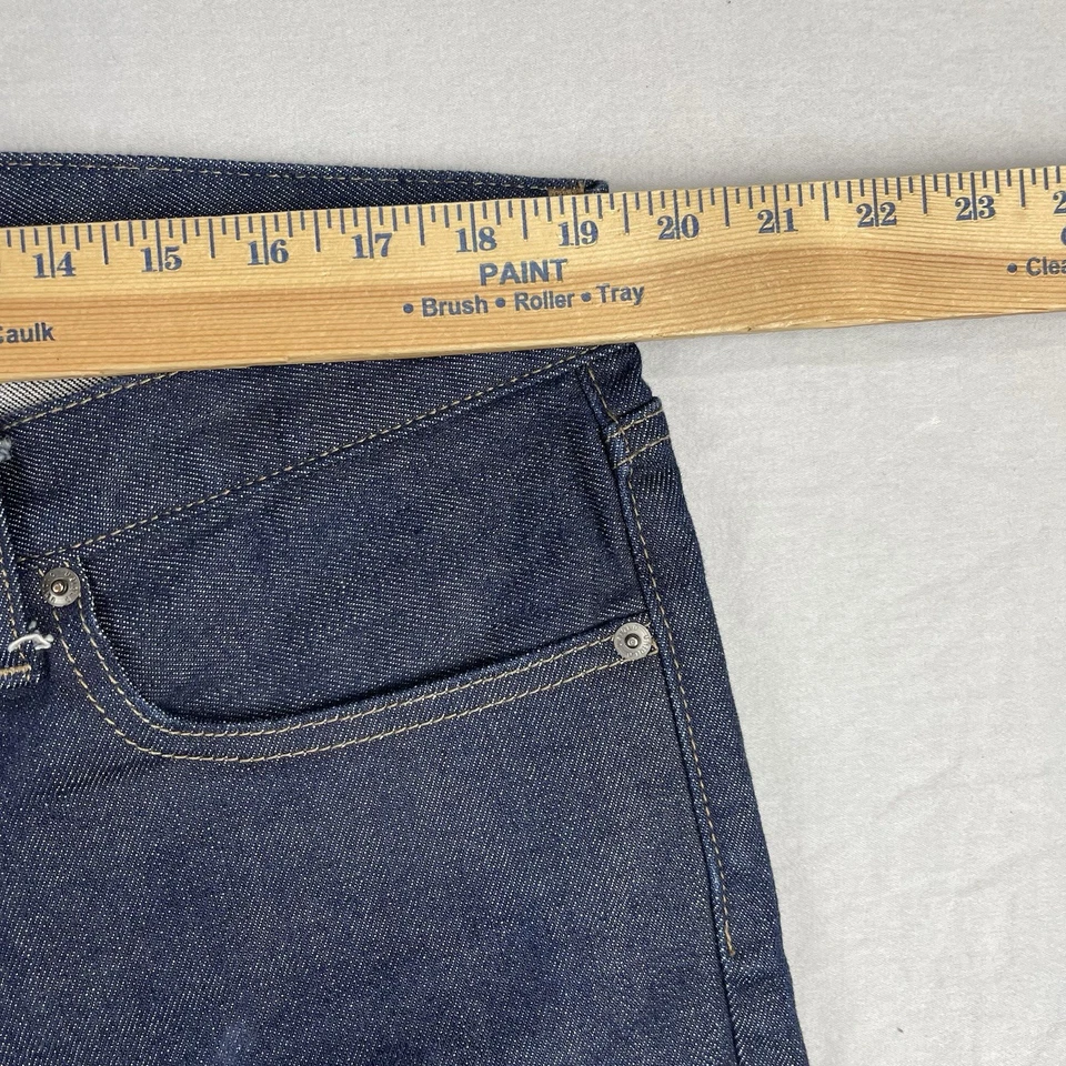 Jeans Uniqlo Ribete Para Hombre 38x32 Ajustados Rectos Denim Kaihara Japonés Elastizado Foto 2 de 4