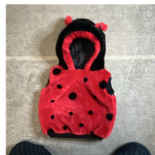 Ladybug Vest Padded Baby Costume 1-3 Years Red Black Acrylic Polyester Nylon