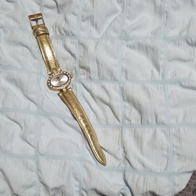 FASHION WATCH Women's Gold Leather Band Oval Face Analog Dress Quartz Wristwatch