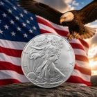 New Listing2024 American Silver Eagle $1 Coin 1 oz .999 Fine Silver BU Great Price!