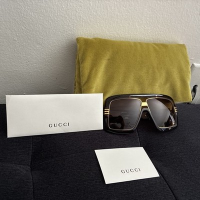 Gucci Oversized Aviator Sunglasses Havana Tortoise GG0900S  display picture 2