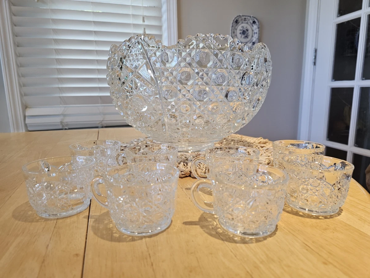 Punch Bowl Set In Jeannette 40s, 50s, 60s Glassware for sale | eBay