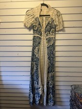 Vtg 70s Gunne Sax Calico Dress Prairie Cottage Boho BLACK LABEL EVC 9