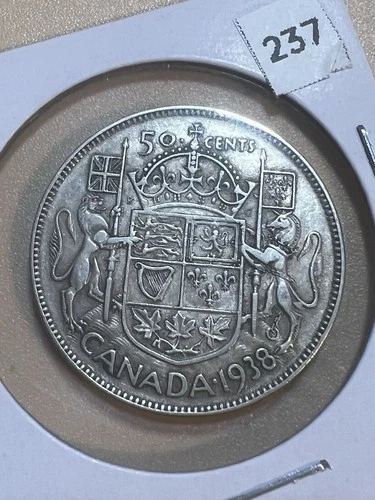 1938 Canada 50 Cents — photo from the most recent tracked eBay sale