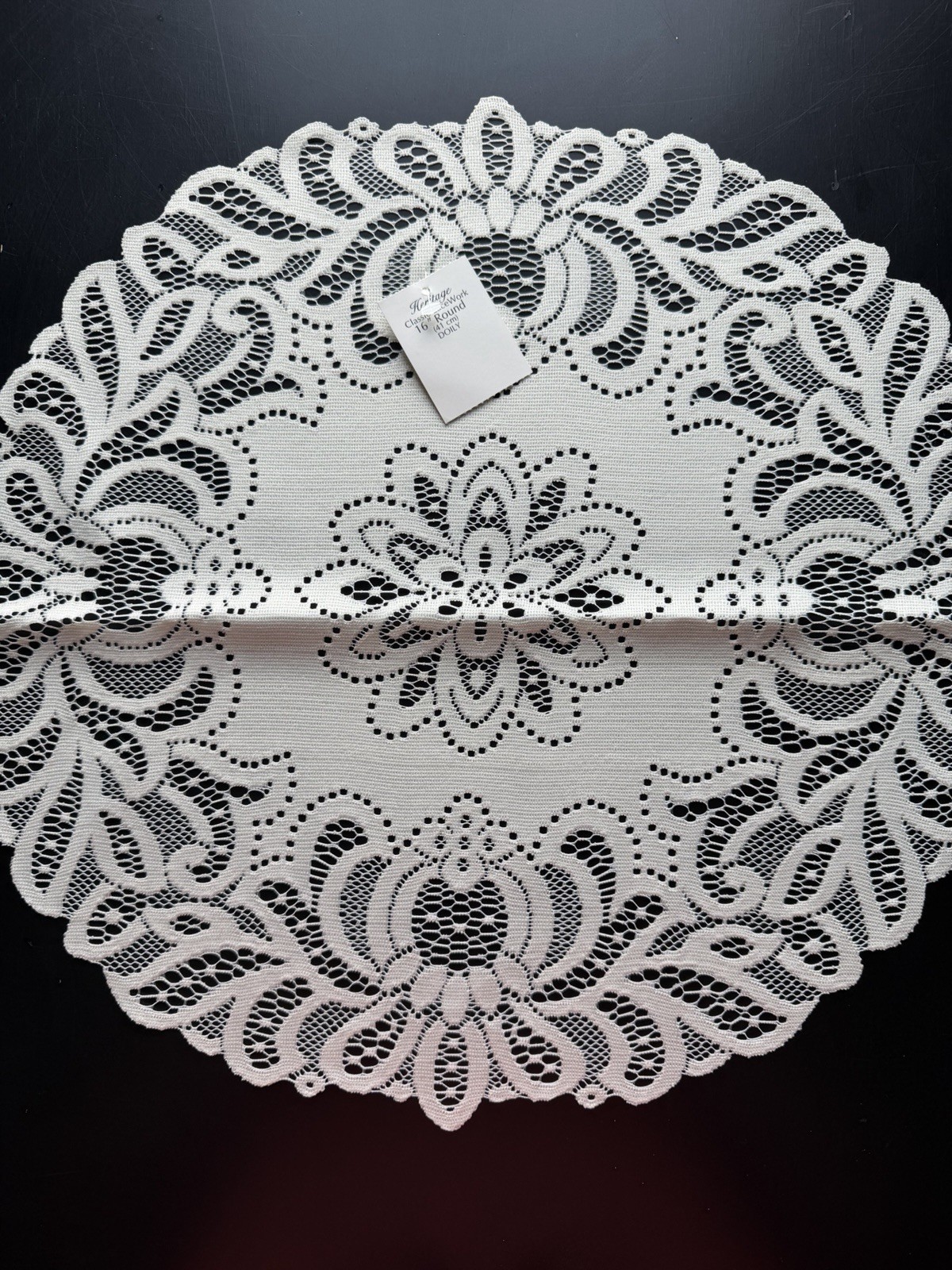 Doily Heritage Classic LaceWork 16” Round (41 Cm) Artistry New With Tags Ivory