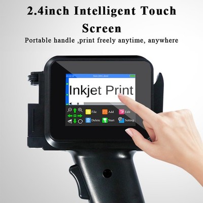 Handheld Inkjet Printer Gun Portable Mini Quick Drying 12.7mm For Text Barco SET