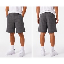 O'Neill Plaid Hybrid Walk Shorts Mens Size 32 Grey Casual Surf Skate Shorts