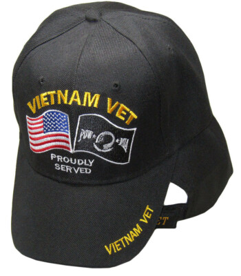 Cappello Da Baseball Nero Per Veterani - Berretto Con 5 Stelle E - Foto 5