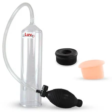 LeLuv Penis Vacuum Pump EasyOp Bgrip 2.25 Inch Diameter Black and Donut Seals