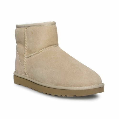 UGG CLASSIC MINI II SAND SUEDE SHEEPSKIN WINTER WOMEN'S BOOTS SIZE US 12 NEW - Picture 2 of 6