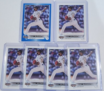 SANDY ALCANTARA 2022 Topps ASG-39 BLUE PARALLEL (6) Card Lot NL CY