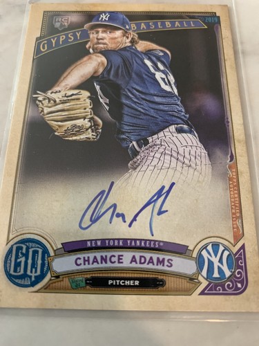 Chance Adams ‘19 Gypsy Queen RC On Card Auto New York Yankees - Picture 6 of 7
