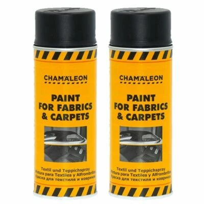 Alfombra Spray Color 2 x 400ml Textil Cabriolet Color Negro Alfombrillas Camaleón - Imagen 1 de 4