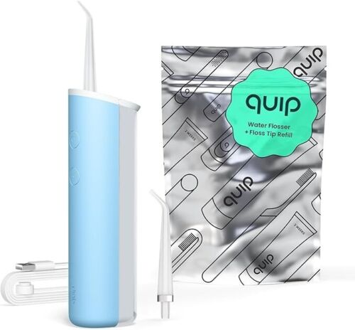 quip Water Flosser mit Ersatzspitze - Kabellose Water Flosser mit verstellbarer