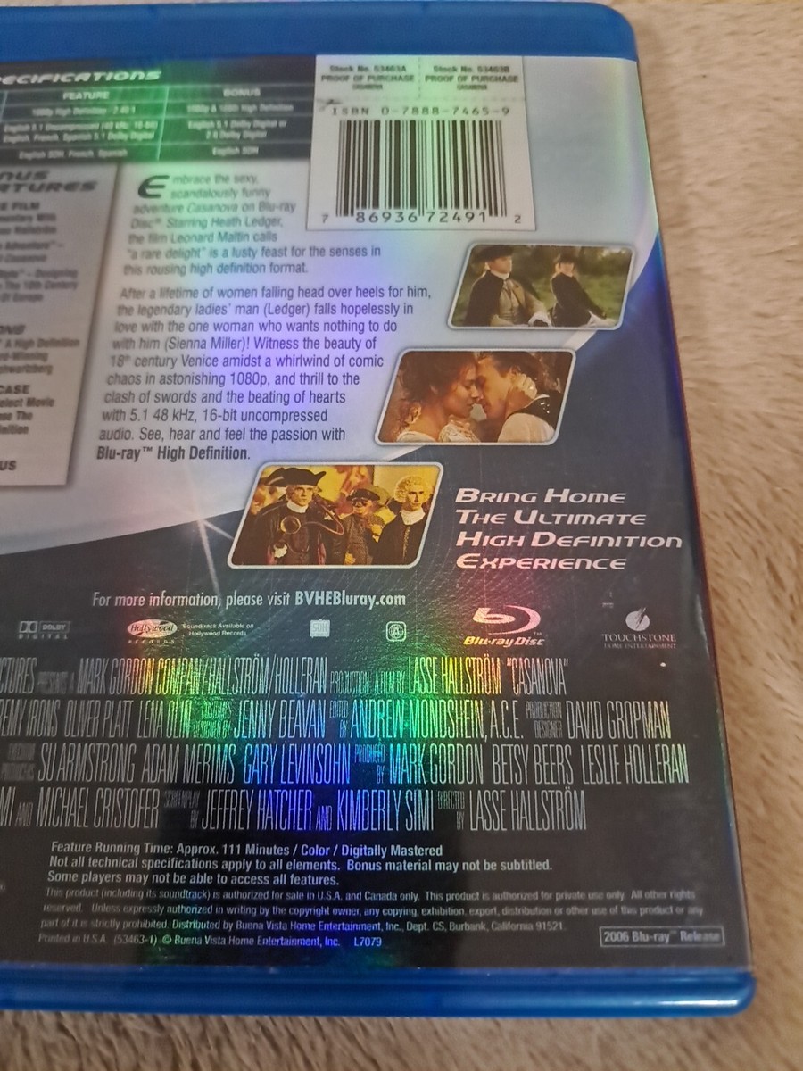Casanova (Blu-ray Disc, 2006) 786936724912| eBay