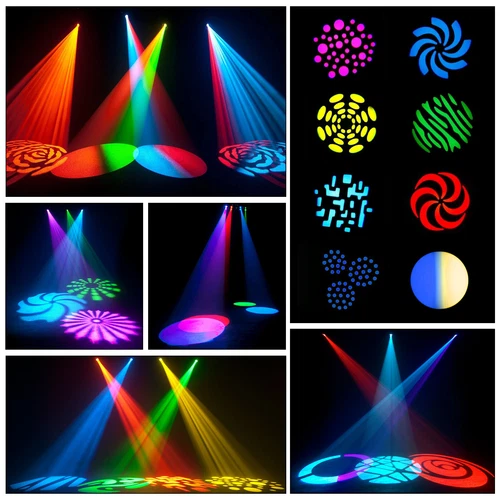 2 piezas 80W LED GOBO RGBW Moving Head luz de escenario DMX512 fiesta concierto iluminación - Imagen 17 de 19