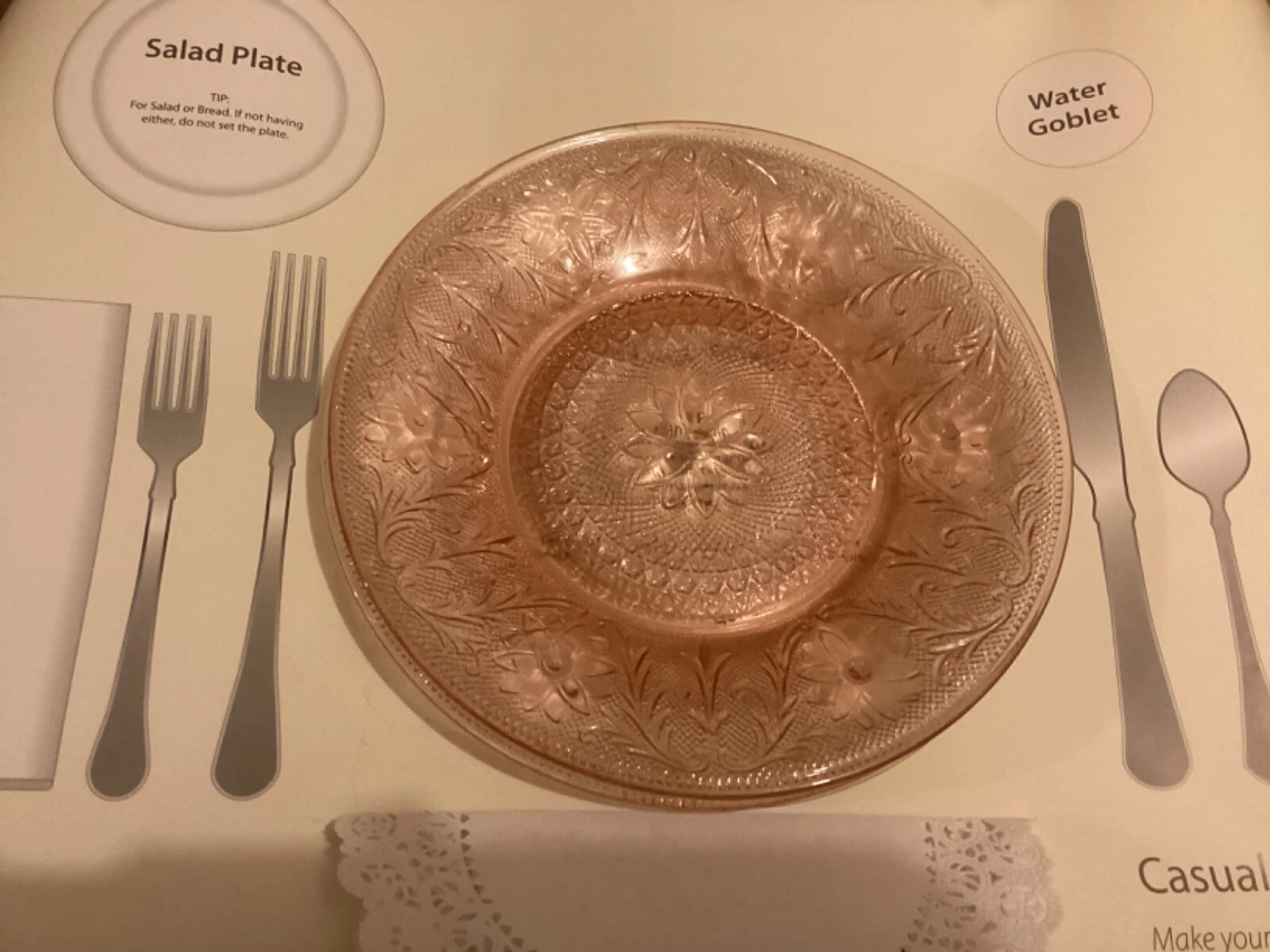 Tiara sandwich pink dinner plates (2)