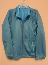 Windriver Packable Windbreaker Jacket Zipper W/women’s Xl Sail Boats Blue