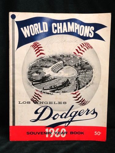 1960 Los Angeles Dodgers Year Book Sandy Koufax Don Drysdale + some autographs