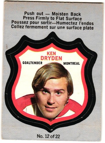 1972-73 O-Pee-Chee - Player Crest - Ken Dryden #12
