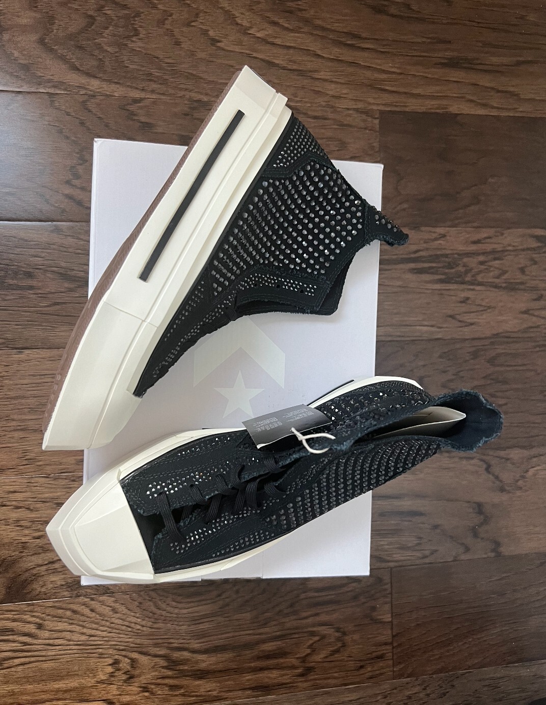 NEW Converse x Swarovski® Chuck 70 De Luxe Squared | Size 10W/8M | NEW WITH BOX image 6