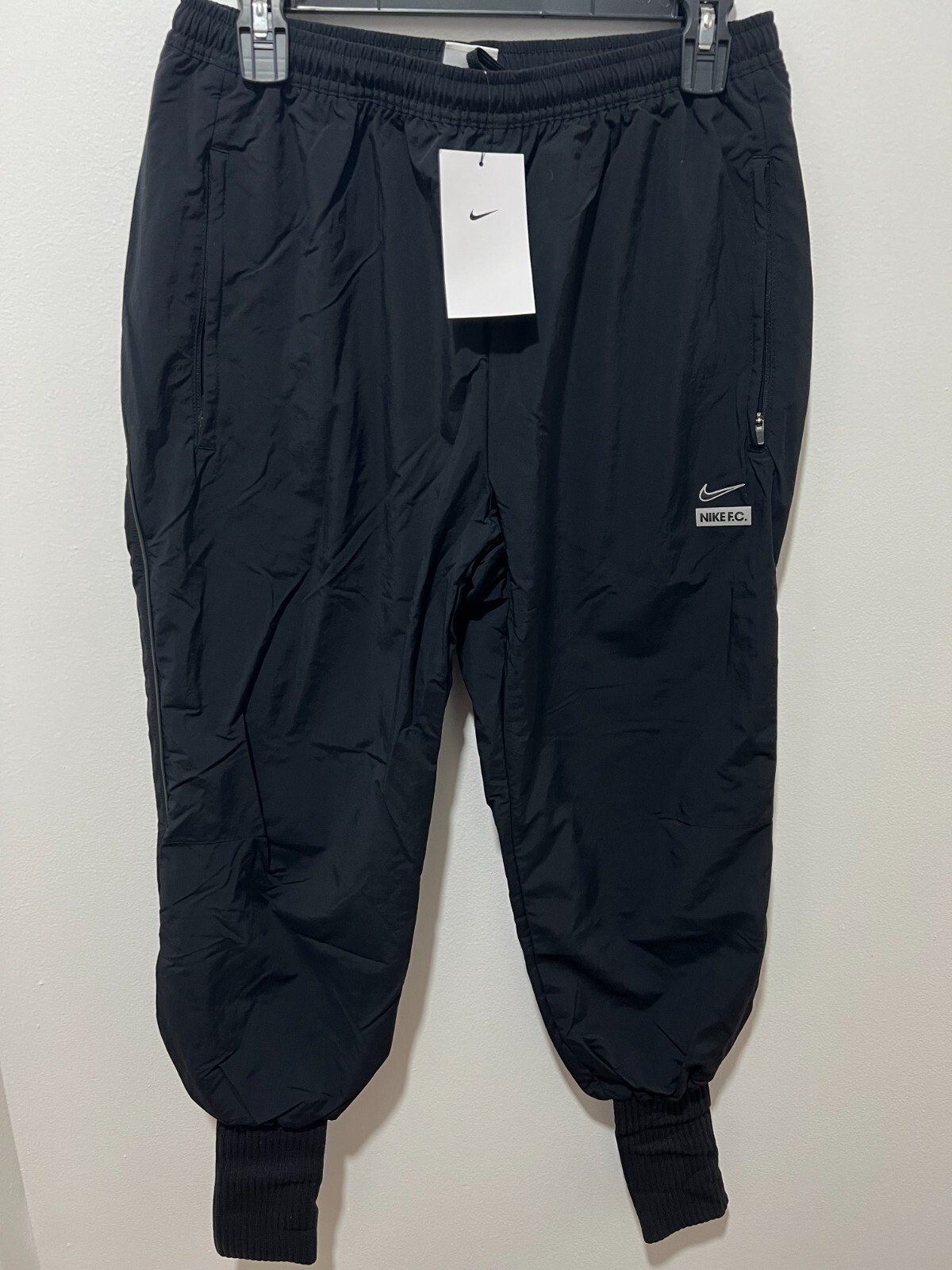 Nike Men's Size S Black Football/Soccer FC Woven Cuff Pants $80 NWT #DJ0996-010