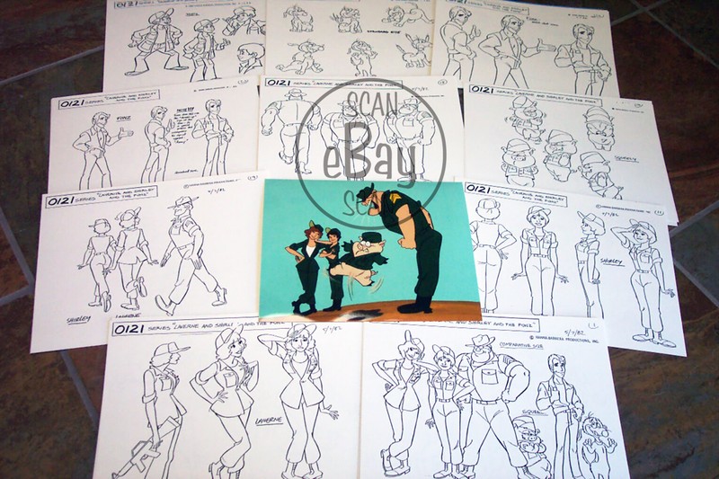 LAVERNE & SHIRLEY & THE FONZ ANIMATORS' MODEL SHEETS HANNA BARBERA Artist Guide