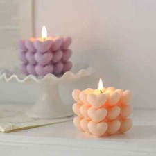 Epoxy Resin Love Cube Scented Candle Silicone Mold for Handmade Plaster Soap