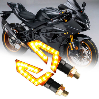 2x Arrow Motorcycle LED Turn Signal Blinker Light For Suzuki GSXR 600 750 1000