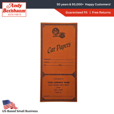 Plymouth DeSoto Dealership Customer Car Papers Folio Sample.