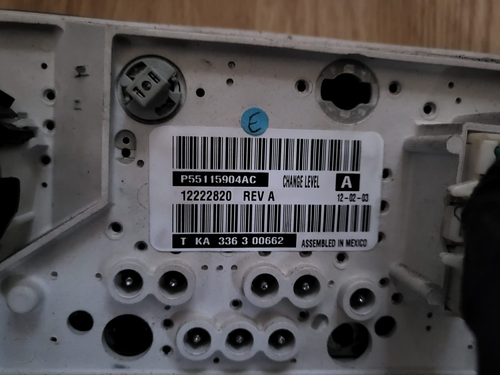 JEEP GRAND CHEROKEE WJ A/C & HEATER CLIMATE CONTROL SWITCH PANEL - Picture 3 of 3