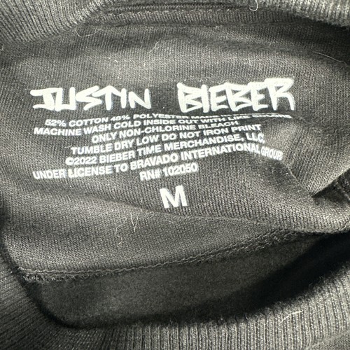 Felpa ufficiale Justin Bieber chiunque taglia media nera spazio - Foto 7 di 11