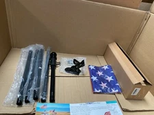 HOME RIGHT Flags Holder Kit 6' Black With American Flag 3' x 5' New