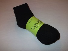 Davido men socks ankle/quarter 25 lycra 75 cotton 6 pair white or black 10-13