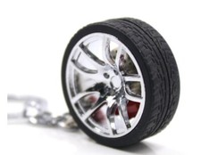 Keyring rim and tire silver summer tire tuning