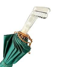 Vintage Antique Plastic Bakelite Clear Lucite Handle Lady Tent Umbrella Parasol