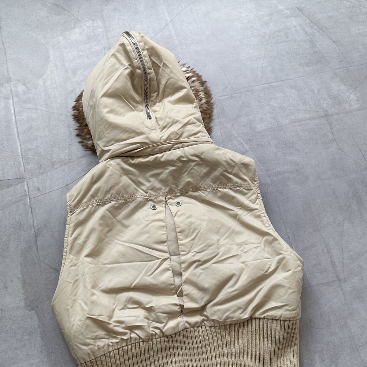 Vest LGB If Six Was Nine Style Faux Fur Zip Hood Vintage Vest LGB If Six Was Nine Style Faux Fur Zip Hood Vintage