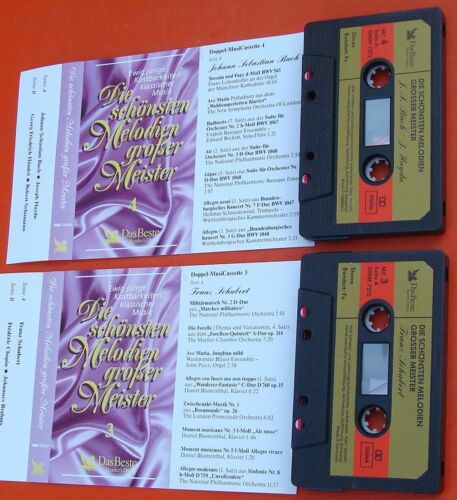 4MCs Die schonsten Melodien großer Meister Readers Digest Kassetten + Booklet - Picture 3 of 6