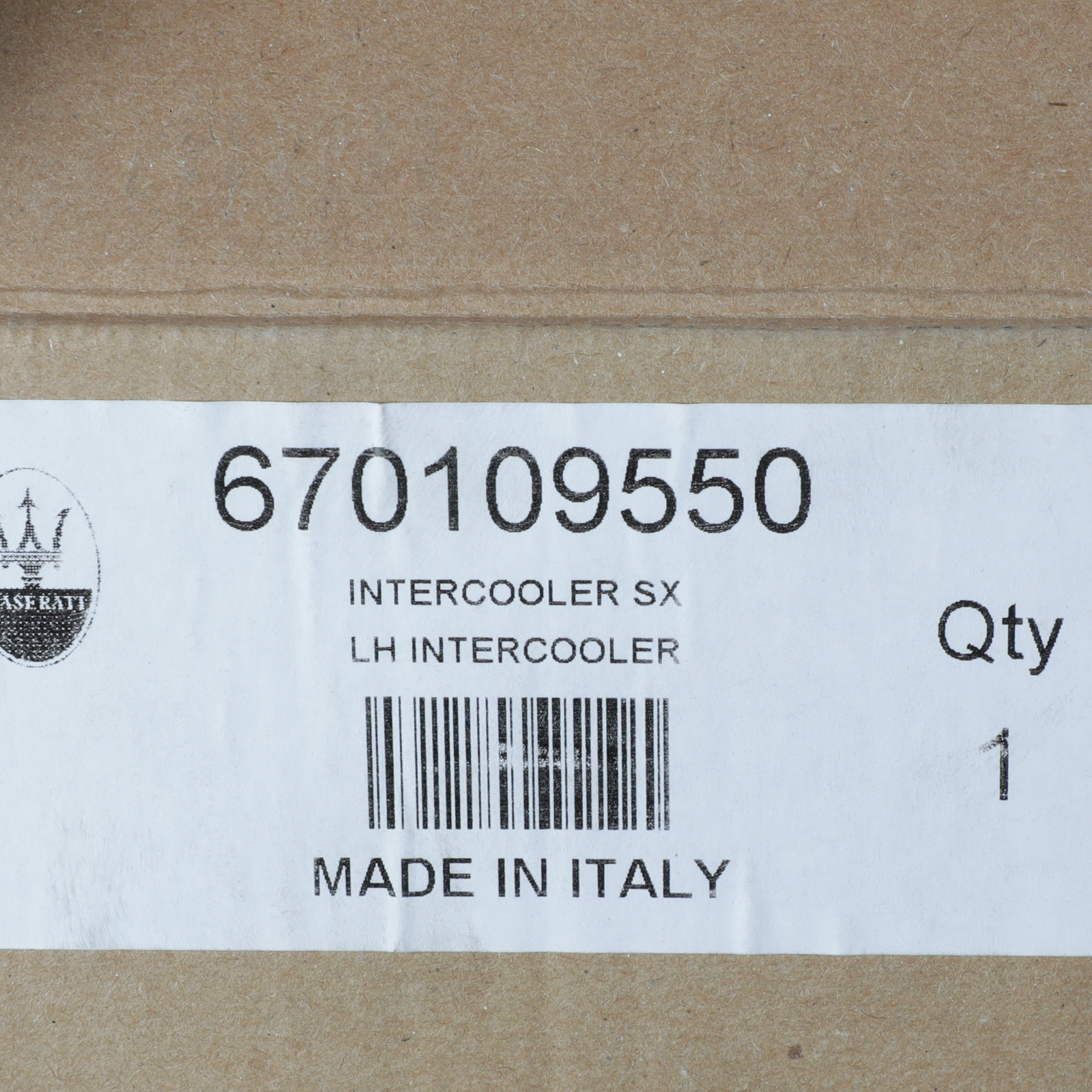 GENUINE MASERATI 2013-2017+ Quattroporte LH Intercooler Assembly 670109550