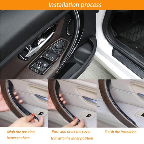 Inner Door Handle Inside Cover Protect Case Black For 2012-2018 BMW 3 Series F30 - Picture 8 of 8