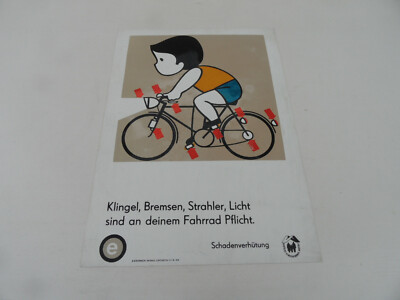originales DDR Schild Staatliche Versicherungs Anstalt Fahrrad Diamant Möve Mifa