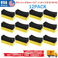 12X Tire Dressing Applicator Pad Car Contour Sponge Gloss Shine Protectant Wheel