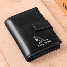 Designer Mens Leather Wallet RFID SAFE Contactless Card Blocking ID Protection